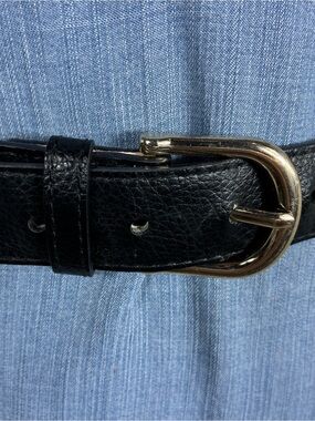 H&M Womens belt XL pebbled faux leather black